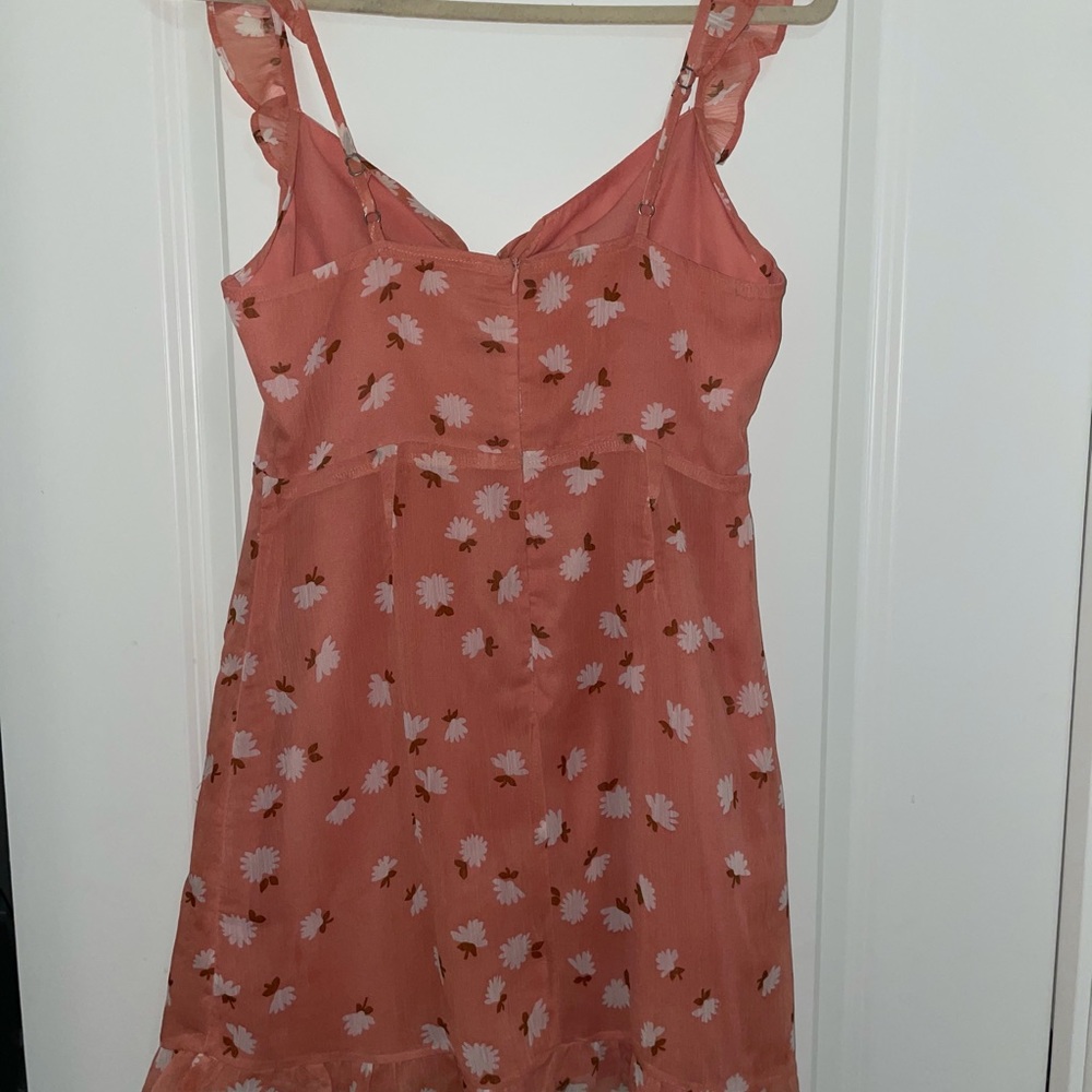 Pink floral summer dress